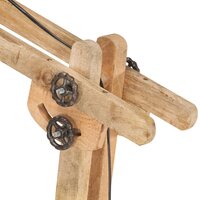 Vloerlamp E27 massief mangohout wit 7