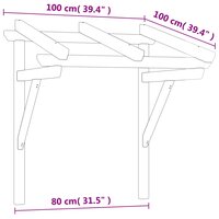 318569 Deurluifel 100x100x80 cm ge&iuml;mpregneerd grenenhout 7
