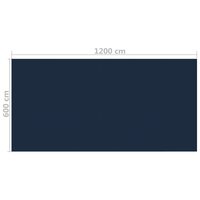 Zwembadfolie solar drijvend 1200x600 cm PE zwart en blauw 7