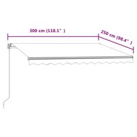 Luifel automatisch uittrekbaar 300x250 cm blauw en wit 9