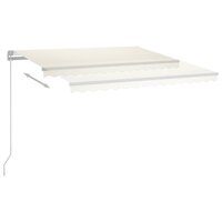 Luifel automatisch uittrekbaar met palen 3x2,5 m cr&egrave;mekleurig 5