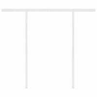 Luifel automatisch uittrekbaar met palen 3x2,5 m cr&egrave;mekleurig 7