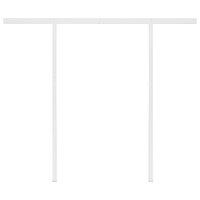 Luifel automatisch uittrekbaar met palen 3x2,5 m geel en wit 7