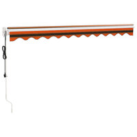 Luifel automatisch uitschuifbaar 3,5x2,5 m oranje en bruin 6