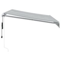 Luifel automatisch uittrekbaar 300x250 cm antracietkleur en wit 4