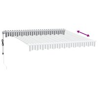 Luifel automatisch uittrekbaar 300x250 cm antracietkleur en wit 5