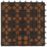 Terrastegels 30x30 cm 1 m&sup2; HKC teakkleur 11 st  6