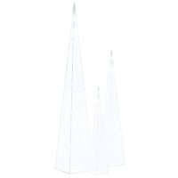 Lichtkegelset decoratief LED 60/90/120 cm acryl koudwit 2