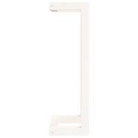 Handdoekenrek 23x18x60 cm massief grenenhout wit 6