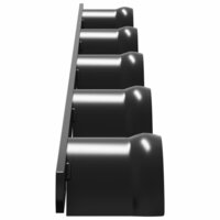 Hoofdstelhouder voor 5 hoofdstellen ijzer zwart 5