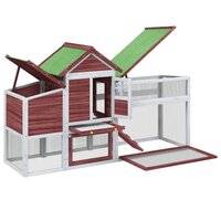 Kippenhok 186,5x58,5x113 cm massief grenenhout mokkakleurig 5