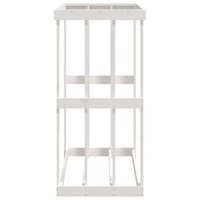 Houtblokhouder 108x52x106 cm massief grenenhout wit 7