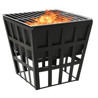 Vuurplaats en barbecue 2-in-1 34x34x48 cm staal 3