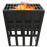 Vuurplaats en barbecue 2-in-1 34x34x48 cm staal 4