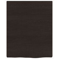 Wastafelblad 40x50x2 cm behandeld massief hout donkerbruin 3