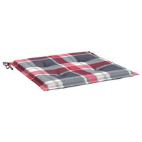 Tuinstoelkussens 2 st 40x40x3 cm oxford stof ruitpatroon rood 5