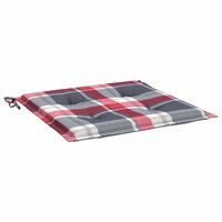 Tuinstoelkussens 4 st 40x40x3 cm oxford stof ruitpatroon rood 5