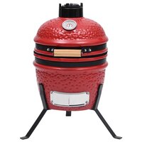 Kamado barbecue 2-in-1 56 cm keramiek rood 3