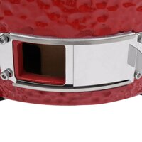Kamado barbecue 2-in-1 56 cm keramiek rood 9