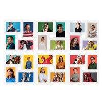 Fotolijst voor 24x(10x15 cm) foto MDF wit 2