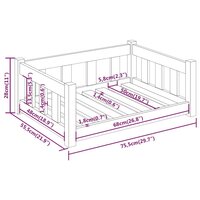 Hondenmand 75,5x55,5x28 cm massief grenenhout 7