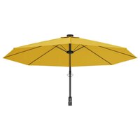 Wandparasol met LEDs 290 cm geel 6