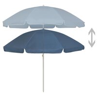 Strandparasol 240 cm blauw 2