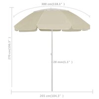 Strandparasol 300 cm zandgeel 7