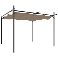 Pergola met uitschuifbaar dak 295x292x230 taupe 2