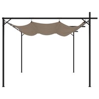 Pergola met uitschuifbaar dak 295x292x230 taupe 4