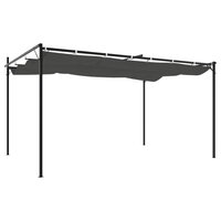 Pergola met uitschuifbaar dak 395x292x230 antracietkleurig 5