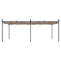 Pergola met uitschuifbaar dak 589x292x230 taupe 3