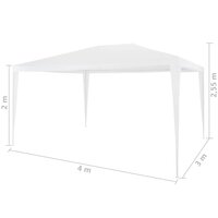 Partytent 3x4 wit 6