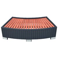 Spatrap 92x45x25 cm poly rattan zwart 4