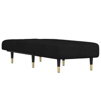 Chaise longue fluweel zwart 3