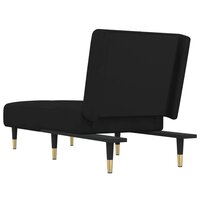 Chaise longue fluweel zwart 5