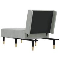 Chaise longue fluweel lichtgrijs 5