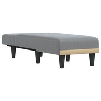 Chaise longue stof lichtgrijs 3