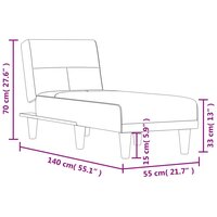 Chaise longue stof lichtgrijs 9