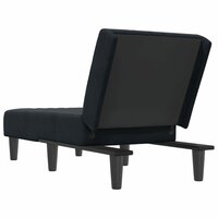 Chaise longue fluweel zwart 5