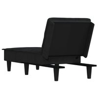 Chaise longue fluweel zwart 5