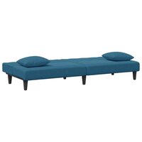2-delige Loungeset met kussens fluweel blauw 5