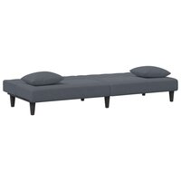 2-delige Loungeset met kussens fluweel donkergrijs 5