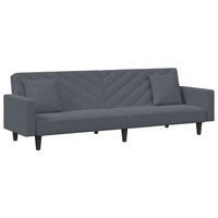 2-delige Loungeset met kussens fluweel donkergrijs 4