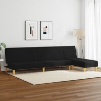 2-delige Loungeset stof zwart 3