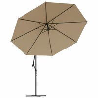 Zweefparasol met aluminium paal 350 cm taupe 4