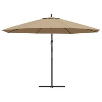 Zweefparasol met aluminium paal 350 cm taupe 5