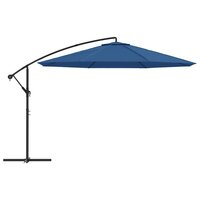 Zweefparasol met aluminium paal 350 cm blauw 2