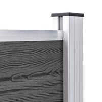 Schuttingpanelenset 699x105 cm HKC zwart   7