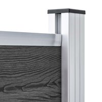 Schuttingpanelenset 699x146 cm HKC zwart   7